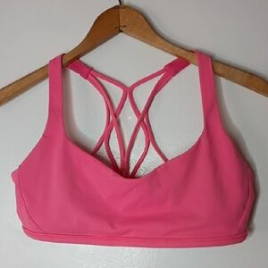 Lululemon athletica Pink Strappy Women's Sports Bra size 8 medium